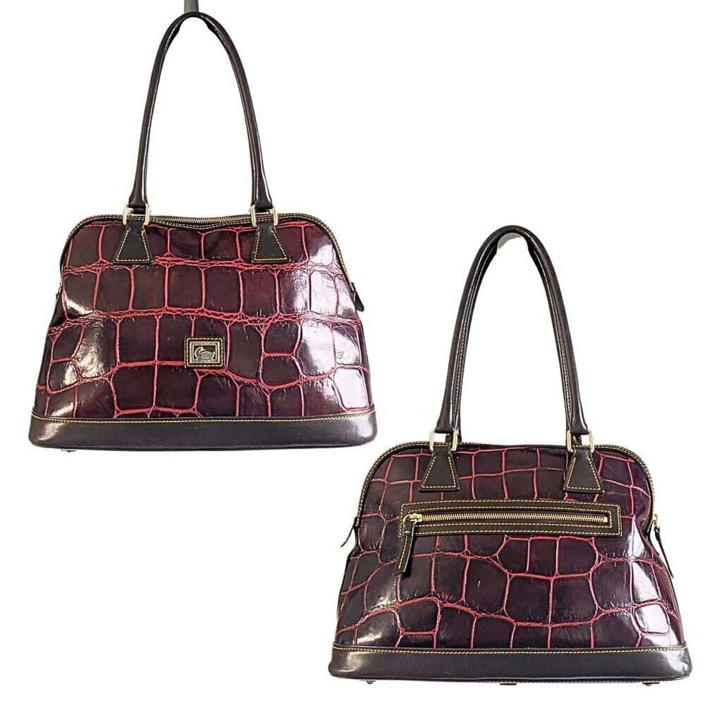 Vintage Y2K DOONEY & BOURKE Lim Ed Croco Collection Red Alligator Bag